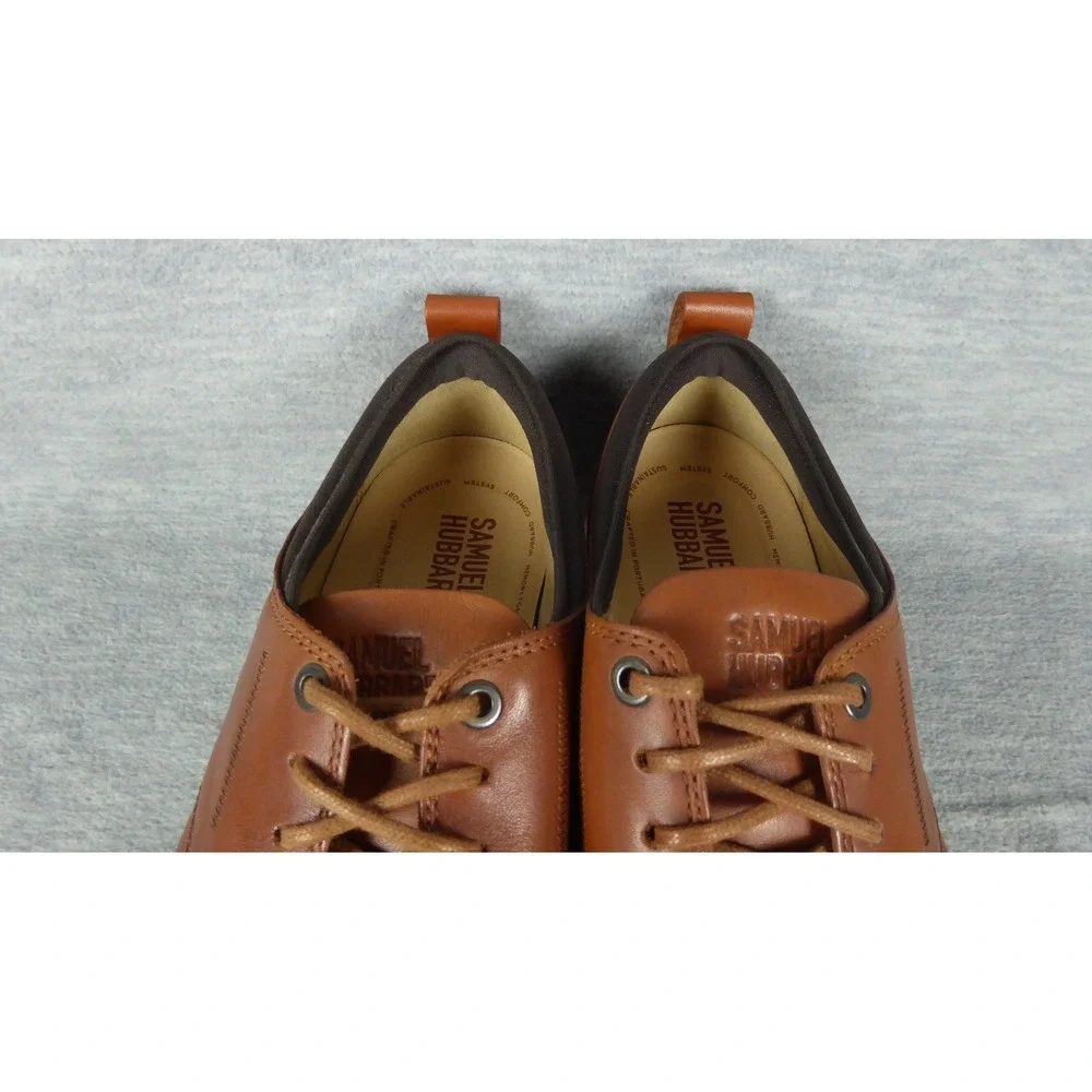 Samuel Hubbard Rafael Lace Up Tan Leather Mens Shoes M2165-083 8.5 Wide
